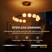 Lampada a Sospensione LED in Acrilico Nova 57W con Telecomando, Dimmerabile, 3000K/4000K/6000K, Lampadari LED in Oro, Metallo e Acrilico con Telecomando Titolo predefinito Alessandro Design