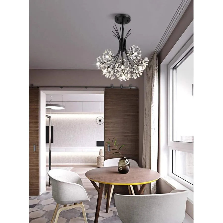 Lampadario in Cristallo PETERHOF Petito, 13xG4, Diametro 52 cm, Nero Lampadari Moderni Titolo predefinito Alessandro Design