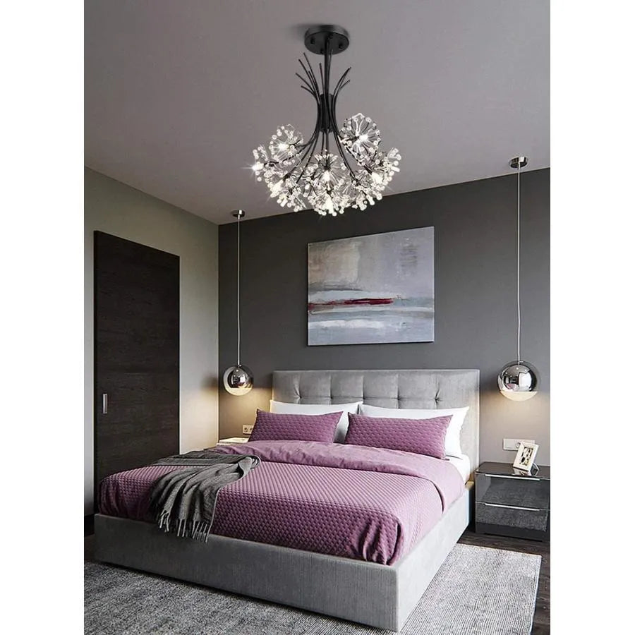 Lampadario in Cristallo PETERHOF Petito, 13xG4, Diametro 52 cm, Nero Lampadari Moderni Titolo predefinito Alessandro Design