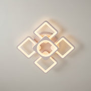 Lampadario a LED con telecomando ZOE 70W, 5 Quadrati, Luce Fredda/Calda/Neutra, Dimmerabile, Lampadario a LED Bianco con telecomando Titolo predefinito Alessandro Design