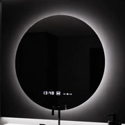 Specchio rotondo a LED, 80 cm, Serenite MotionGlow Marcello, sistema antiappannamento, orologio e termometro, specchi dimmerabili Marcello Titolo predefinito Alessandro Design