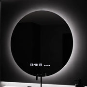 Specchio rotondo a LED, 70 cm, Serenite MotionGlow Marcello, sistema antiappannamento, orologio e termometro, specchi dimmerabili Marcello Titolo predefinito Alessandro Design