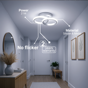 Lustra LED VERTEX CIRCULA 21W, 2 Cercuri, Rame Metalice, lumina Rece/Calda/Neutra, Alb Lustre LED Default Title Alessandro Design