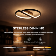 Lampadario a LED con telecomando VECTOR ARCUS 52W, 2 Elementi, Luce Fredda/Calda/Neutra, Dimmerabile, Nero Lampadari a LED con telecomando Titolo predefinito Alessandro Design