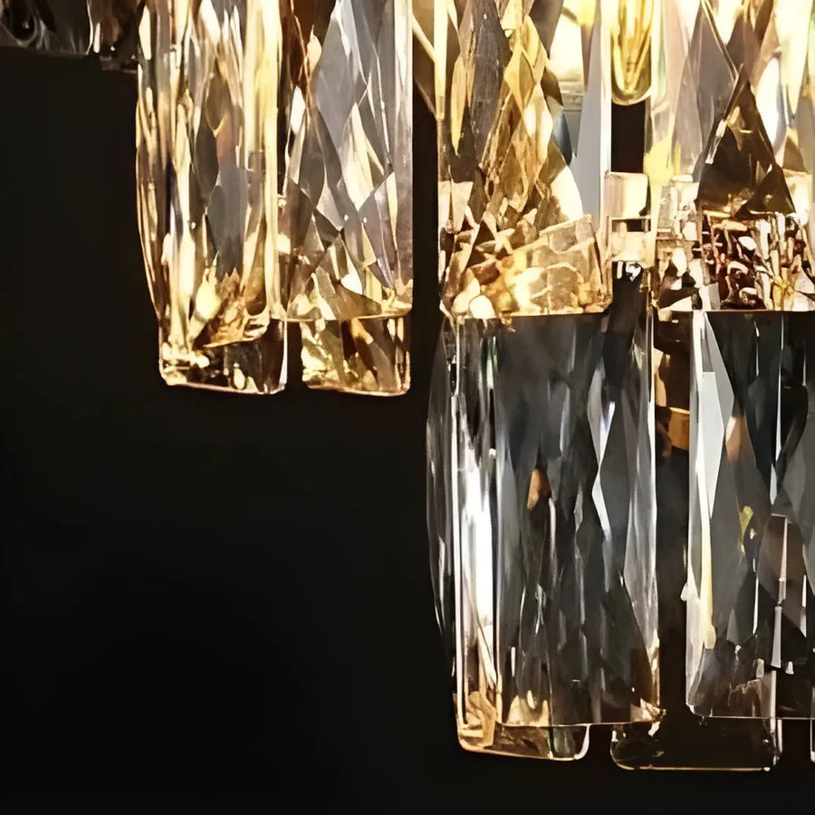 Candelabru Cristal WINDSOR Altiora, Diametru 60cm, Inaltime 180cm, 26xE14, Auriu Lucios, Inaltime Reglabila, Design Elegant Candelabre Cristal Default Title Alessandro Design