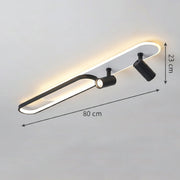 Lampadario LED con Proiettore Orientabile FISSO Camilla 70W, Luce Fredda/Calda/Neutra, Lampadari LED Neri Titolo predefinito Alessandro Design