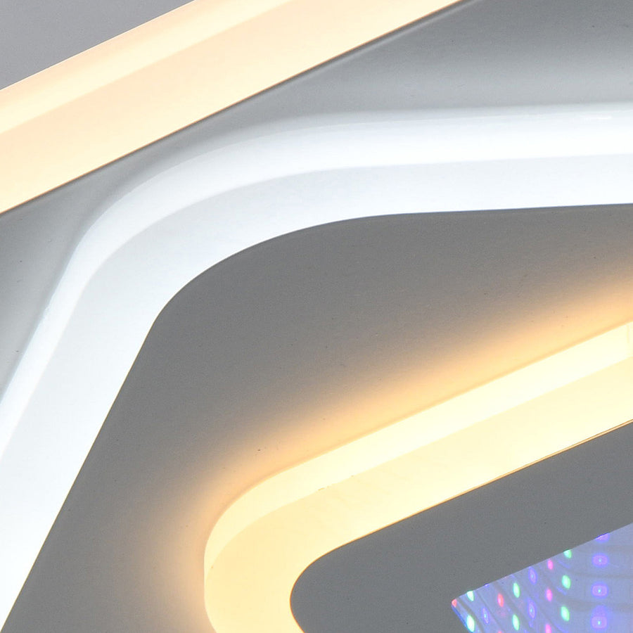 Lampadario LED NEXA 3D 46W, Quadrato, Luce Fredda/Calda/Neutra, Lampadari LED Bianchi Titolo predefinito Alessandro Design