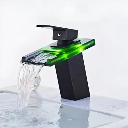 Rubinetto per lavabo, lega e vetro, nero, OD3007 Rubinetti per il bagno Titolo predefinito Alessandro Design