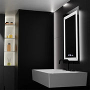 Specchio rettangolare a LED, 60x80 cm, sensore Venezia Marcello MotionGlow, sistema antiappannante, orologio e termometro, dimmerabile, luce calda neutra fredda 3000K/4000K/6000K Marcello Specchi Titolo predefinito Alessandro Design
