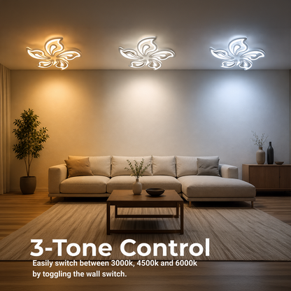 Lustra LED cu telecomanda LILY 86W, 5 Elemente, lumina Rece/Calda/Neutra, Dimabila, Alb Lustre LED cu Telecomanda Default Title Alessandro Design