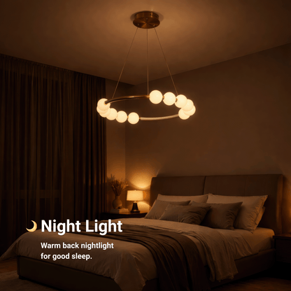 Lampada a Sospensione LED in Acrilico Nova 57W con Telecomando, Dimmerabile, 3000K/4000K/6000K, Lampadari LED in Oro, Metallo e Acrilico con Telecomando Titolo predefinito Alessandro Design