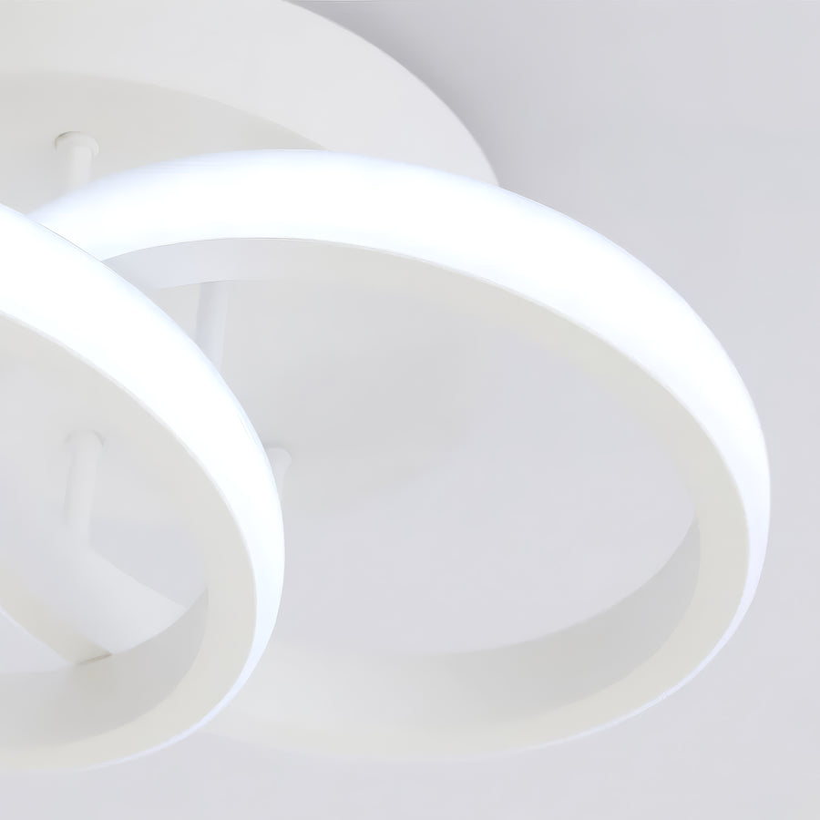 Lustra LED VERTEX CIRCULA 21W, 2 Cercuri, Rame Metalice, lumina Rece/Calda/Neutra, Alb Lustre LED Default Title Alessandro Design