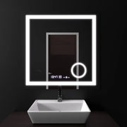 Oglinda LED Rectangulara, 60x60cm, Souverain MotionGlow Marcello, Sistem Dezaburire, Ceas & Termometru, Lupa Cosmetica, Dimabila Oglinzi Marcello Default Title Alessandro Design
