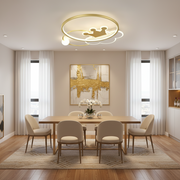 Lampadario LED con telecomando Rafael, 58W, dimmerabile, 3000K/4000K/6000K, Lampadari LED oro con telecomando Titolo predefinito Alessandro Design