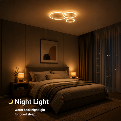 Lampadario LED con Telecomando BETTY 40W, 3 Cerchi, Luce Fredda/Calda/Neutra, Dimmerabile, Bianco, Metallo e Acrilico Lampadari LED con Telecomando Titolo predefinito Alessandro Design