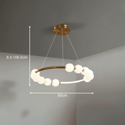 Lampada a Sospensione LED in Acrilico Nova 57W con Telecomando, Dimmerabile, 3000K/4000K/6000K, Lampadari LED in Oro, Metallo e Acrilico con Telecomando Titolo predefinito Alessandro Design