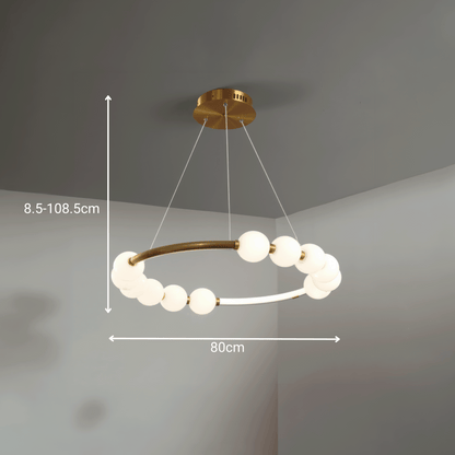 Lampada a Sospensione LED in Acrilico Nova 57W con Telecomando, Dimmerabile, 3000K/4000K/6000K, Lampadari LED in Oro, Metallo e Acrilico con Telecomando Titolo predefinito Alessandro Design