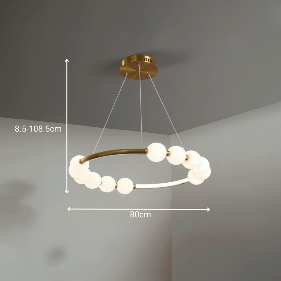 Lampada a Sospensione LED in Acrilico Nova 57W con Telecomando, Dimmerabile, 3000K/4000K/6000K, Lampadari LED in Oro, Metallo e Acrilico con Telecomando Titolo predefinito Alessandro Design