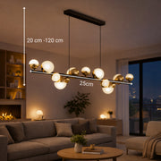 Lampadario a sospensione a LED Aurion 29W in acrilico con telecomando, dimmerabile, lampadari LED in oro nero, metallo e acrilico con telecomando Titolo predefinito Alessandro Design