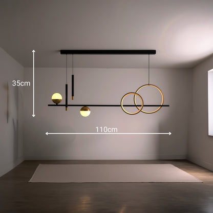 Lustra LED suspendata cu telecomanda DAMARA 44W, lumina Rece/Calda/Neutra, Dimabila, Negru, Inaltime Reglabila Lustre LED cu Telecomanda Default Title Alessandro Design