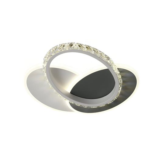 Lustra LED cu cristal PRISMIQ 39W, 3 Ovale, lumina Rece/Calda/Neutra, Negru Aplice de Interior Default Title Alessandro Design