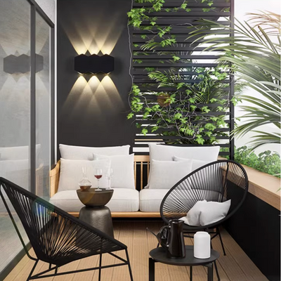 Applique LED per esterni Ellis, 6W, 6 Sorgenti Luminose, Luce Calda, Nero