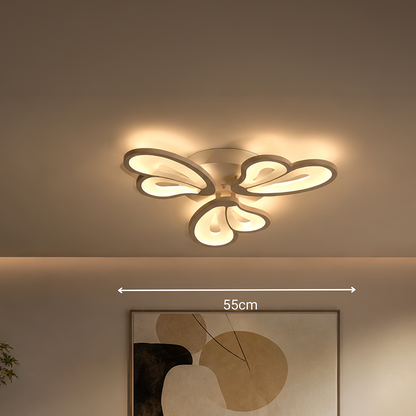 Lampadario a LED con telecomando BLOSSOM 40W, 3 Petali, Luce Fredda/Calda/Neutra, Dimmerabile, Lampadario a LED Bianco con telecomando Titolo predefinito Alessandro Design