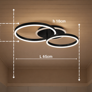 Lampadario LED con telecomando RINOVA 66W, 2 Cerchi, Luce Fredda/Calda/Neutra, Dimmerabile, Nero Lampadari LED con Telecomando Titolo predefinito Alessandro Design