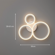 Lampadario LED con Telecomando BETTY 40W, 3 Cerchi, Luce Fredda/Calda/Neutra, Dimmerabile, Bianco, Metallo e Acrilico Lampadari LED con Telecomando Titolo predefinito Alessandro Design