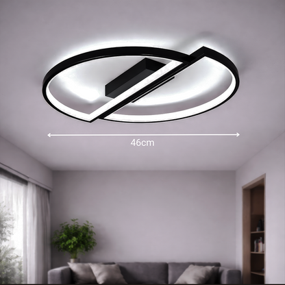 Lampadario a LED con telecomando VECTOR ARCUS 52W, 2 Elementi, Luce Fredda/Calda/Neutra, Dimmerabile, Nero Lampadari a LED con telecomando Titolo predefinito Alessandro Design