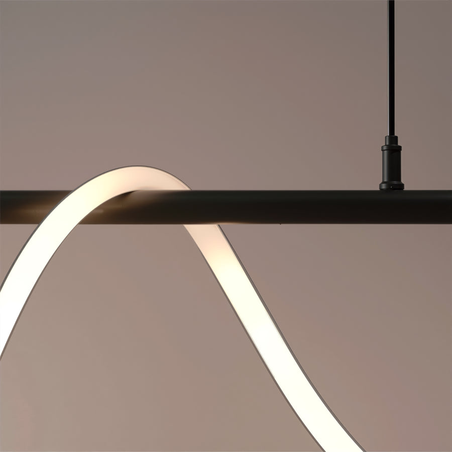 Lustra LED DIVINO cu Tub Silicon Flexibil – 24W, Lumina Reglabila, Negru Mat Lustre Moderne Default Title Alessandro Design