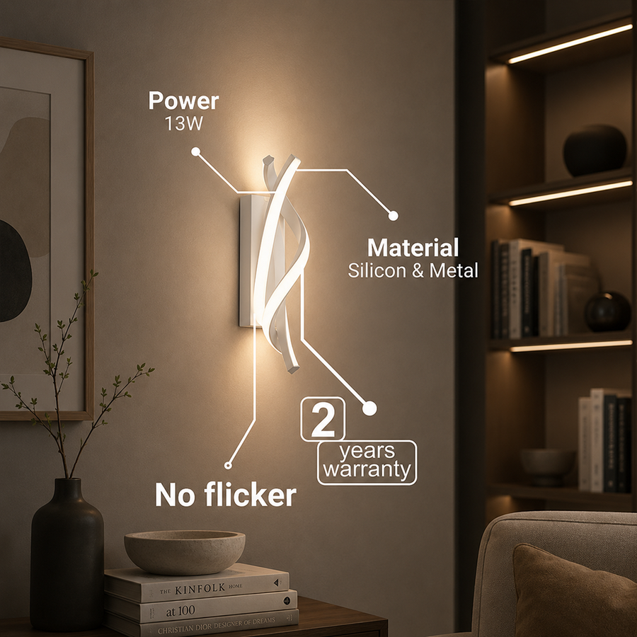 Aplica LED Reid 13W, Lumina Rece/Calda/Neutra, Alb Aplice de Interior Default Title Alessandro Design