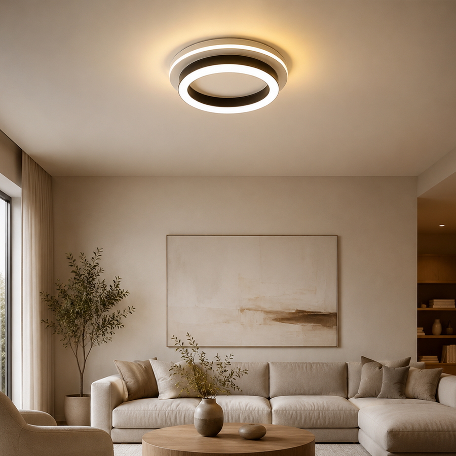 Lampadario LED MODERNO 25W, Diametro 20cm, Rotondo, Luce Fredda/Calda/Neutra, Lampadari LED Neri Titolo predefinito Alessandro Design