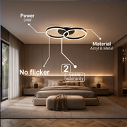 Lampadario LED con telecomando RIGA LILITH 34W, 2 Cerchi, Luce Fredda/Calda/Neutra, Dimmerabile, Nero Lampadari LED con Telecomando Titolo predefinito Alessandro Design