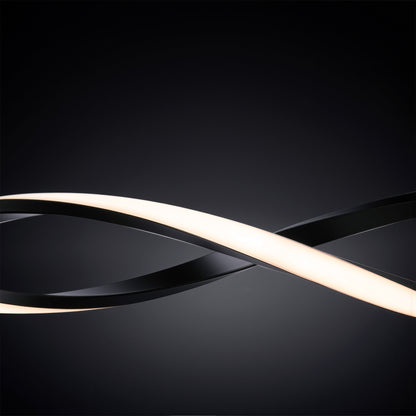Lampadario LED a Sospensione con Telecomando, FLUX, 27W, 116cm, Luce Fredda/Calda/Neutra 3000K/4000K/6000K, Dimmerabile, Nero, Altezza Regolabile, Metallo e Silicone Lampadari Moderni Titolo predefinito Alessandro Design