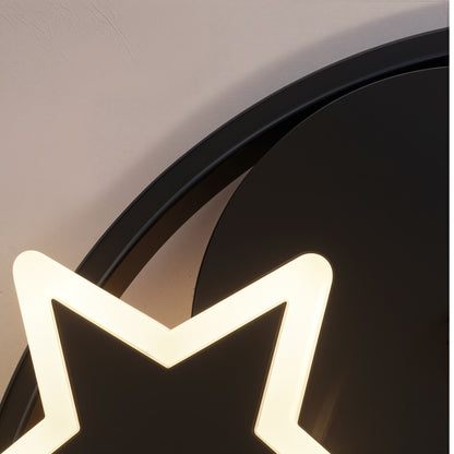 Lampadario a LED con telecomando ALYONA 44W, Luna e Stella, Luce Fredda/Calda/Neutra, Dimmerabile, Nero Lampadario a LED con telecomando Titolo predefinito Alessandro Design