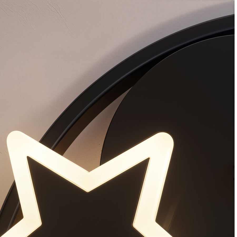 Lampadario a LED con telecomando ALYONA 44W, Luna e Stella, Luce Fredda/Calda/Neutra, Dimmerabile, Nero Lampadario a LED con telecomando Titolo predefinito Alessandro Design