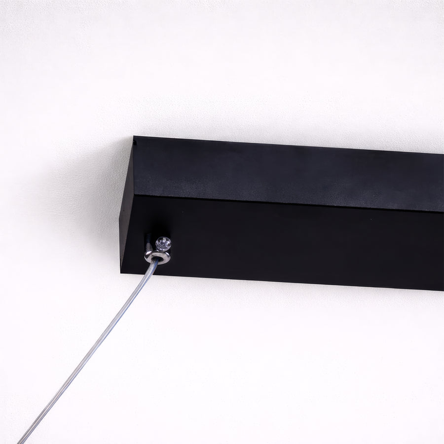 Lampadario LED a Sospensione con Telecomando, FLUX, 27W, 116cm, Luce Fredda/Calda/Neutra 3000K/4000K/6000K, Dimmerabile, Nero, Altezza Regolabile, Metallo e Silicone Lampadari Moderni Titolo predefinito Alessandro Design
