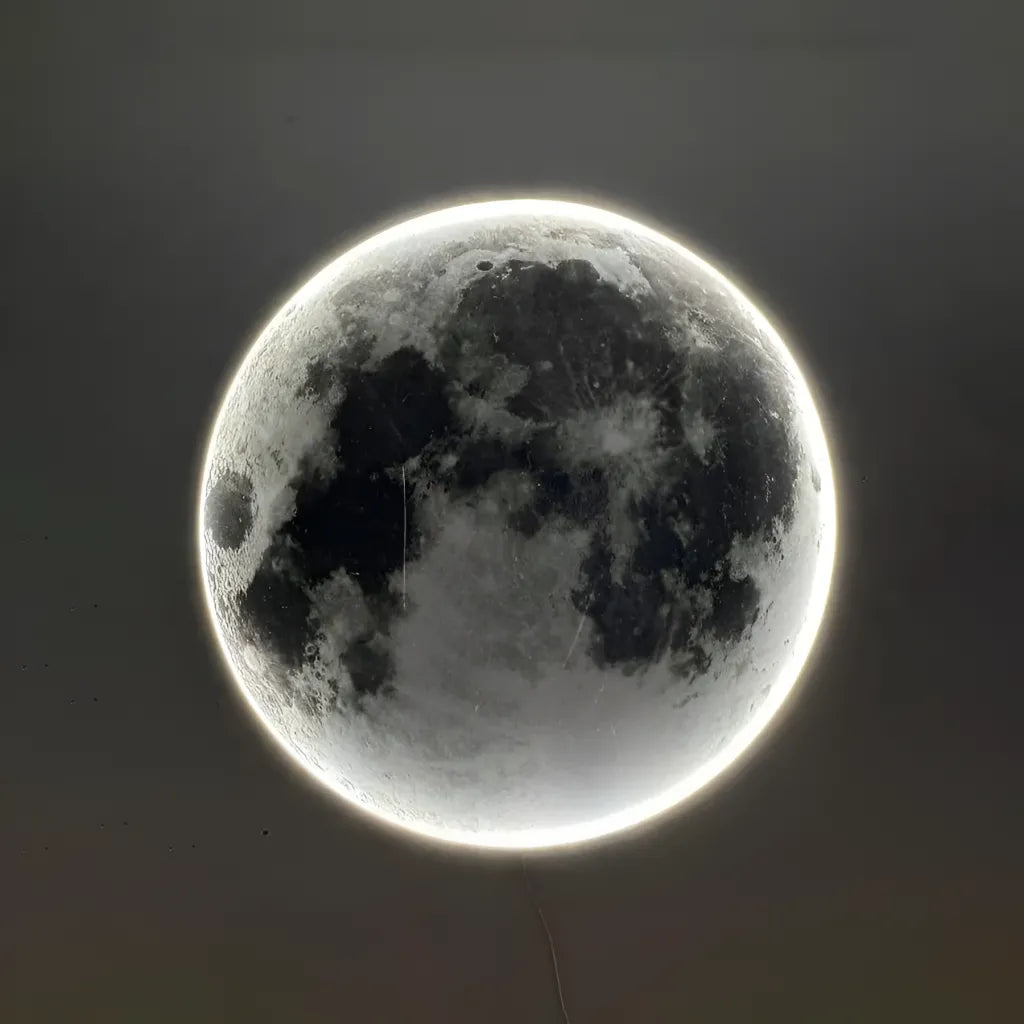 Lampada LED da Parete Decorativa Luna 83W Diametro 120CM Luce Fredda/Neutra/Calda Nero Lampadari LED Applicati Titolo predefinito Alessandro Design