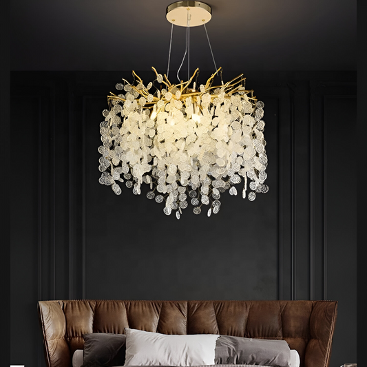 Candelabru Cristal WALTZ Serenade, 6xG9, Auriu, 40cm, Inaltime Reglabila Candelabre Cristal Default Title Alessandro Design