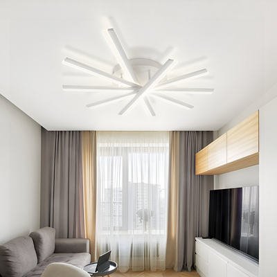 Lampadario LED con telecomando ZOE, 67W, Luce Fredda/Calda/Neutra, Dimmerabile, Bianco