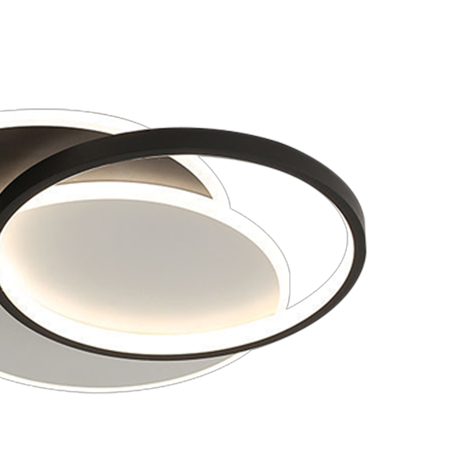 Lampadario a LED con telecomando CHIARA 67W, 3 Cerchi, Luce Fredda/Calda/Neutra, Dimmerabile, Nero Lampadari a LED con telecomando Titolo predefinito Alessandro Design