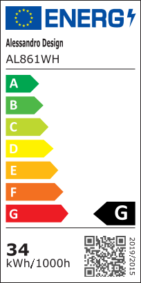 Lampada da parete a LED Cheisa, 34W, Bianco, Luce fredda/calda/neutra Lampade da parete per interni Titolo predefinito Alessandro Design