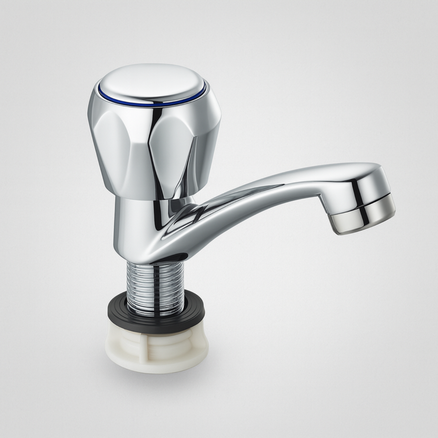 Rubinetto bagno da lavabo, acqua fredda, maniglia singola, cromo lucido Titolo predefinito Alessandro Design