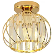 Lampadario Monica, 1XE27, Oro, D 16 cm, Metallo e Cristallo Lampadari Classici Titolo predefinito Alessandro Design