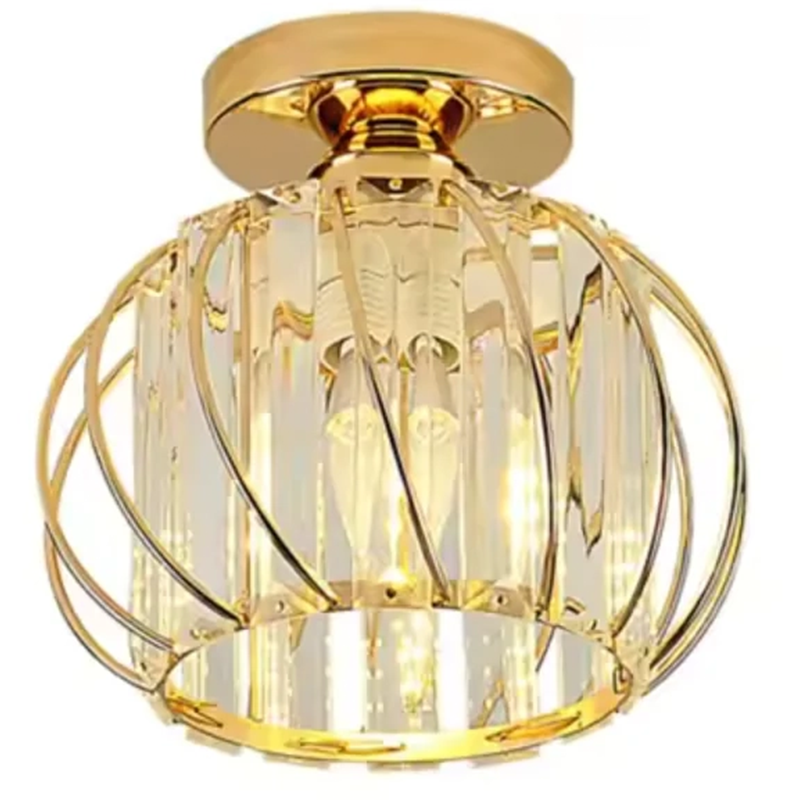 Lampadario Monica, 1XE27, Oro, D 16 cm, Metallo e Cristallo Lampadari Classici Titolo predefinito Alessandro Design