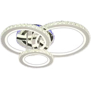 Lampadario LED con telecomando e cristallo NOVA ROTONDA RGB 73W, 3 Cerchi, Luce Fredda/Calda/Neutra, Dimmerabile, Lampadari LED e Cristalli Cromo Lucido Titolo predefinito Alessandro Design