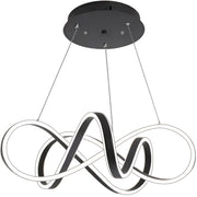 Lampadario LED a sospensione con telecomando INFINITY HALO 69W, Luce Fredda/Calda/Neutra, Dimmerabile, Nero, Altezza Regolabile Lampadari Moderni Titolo predefinito Alessandro Design