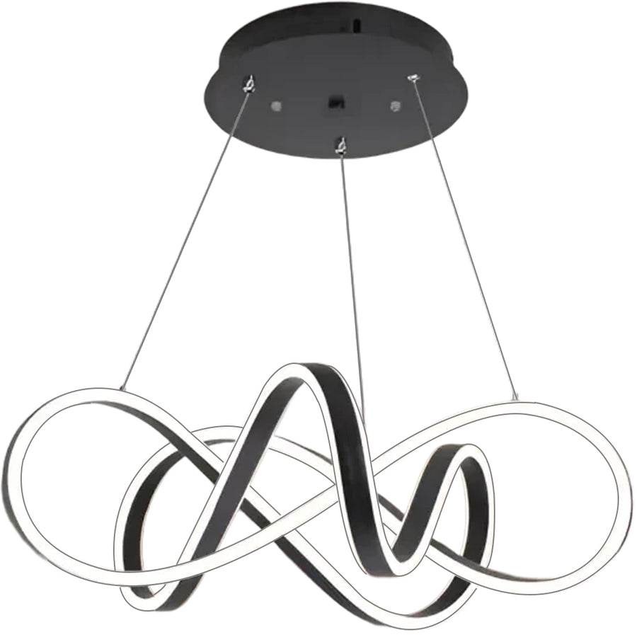 Lampadario LED a sospensione con telecomando INFINITY HALO 69W, Luce Fredda/Calda/Neutra, Dimmerabile, Nero, Altezza Regolabile Lampadari Moderni Titolo predefinito Alessandro Design