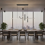 Lampadario LED a sospensione con telecomando DANNA 36W, Luce Fredda/Calda/Neutra, Dimmerabile, Nero, Lampadari LED con Telecomando Titolo predefinito Alessandro Design